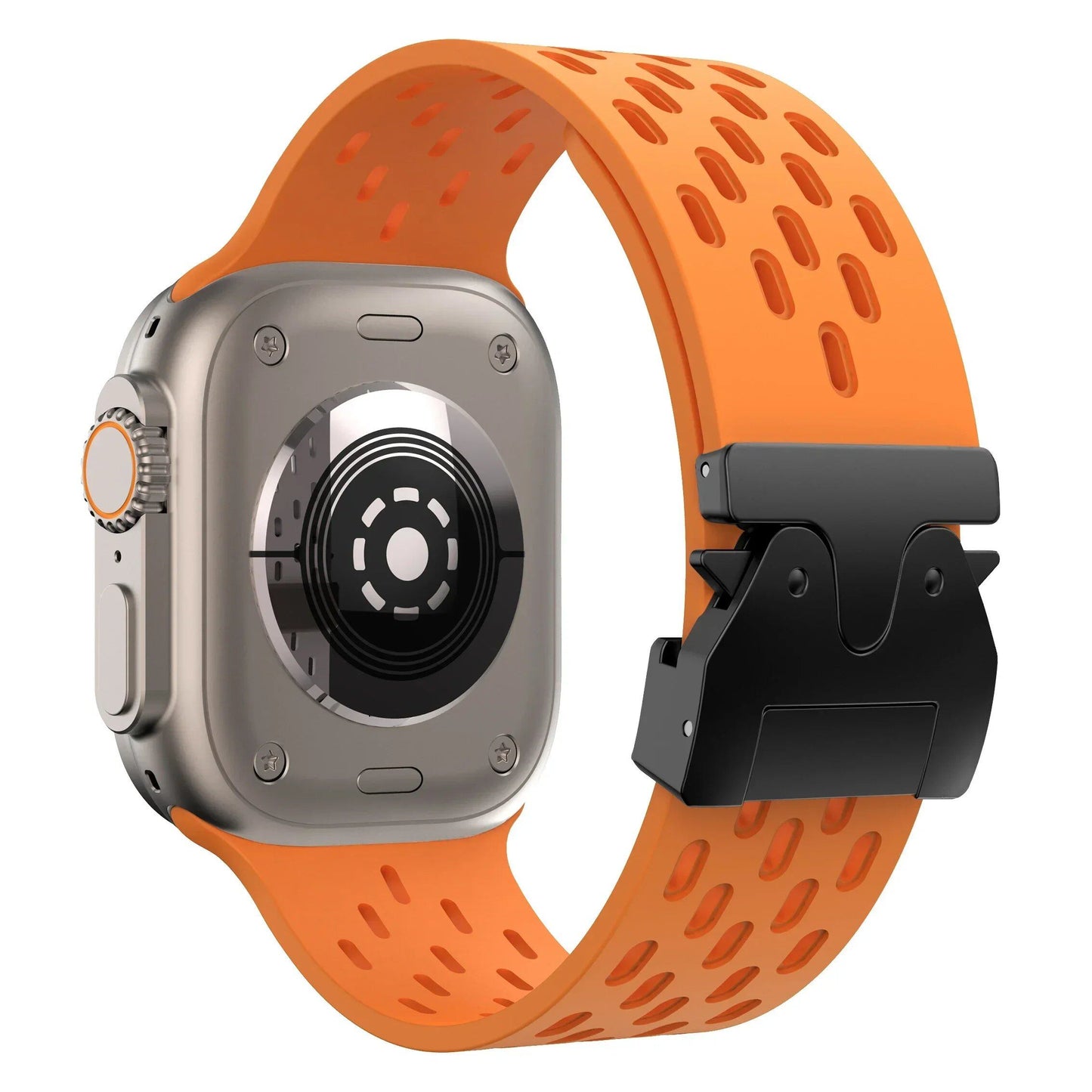 Breathe Silicone Band for Apple Watch - Compatible with Series 10/9/8/7/6/5/4/SE/Ultra 2 (including 49mm) and sizes: 46mm/45mm/44mm/42mm. Band Colors: 42mm, 44mm, 45mm, 49mm, S10-46mm. Ships from: Parallel Import.