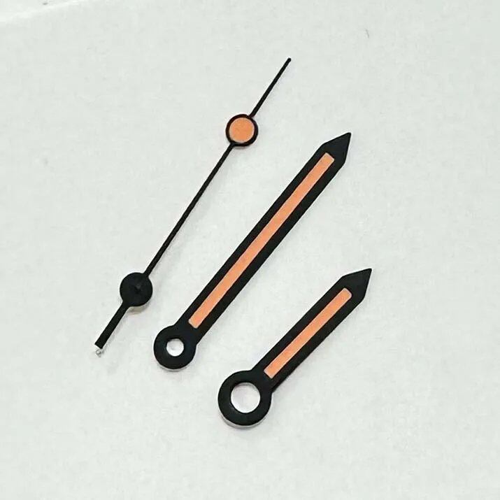 Black, Orange, and White 3-Hand Watch with Luminous Hands for NH35/36/4R/7S Movements, Color: 6174-, Parallel Import