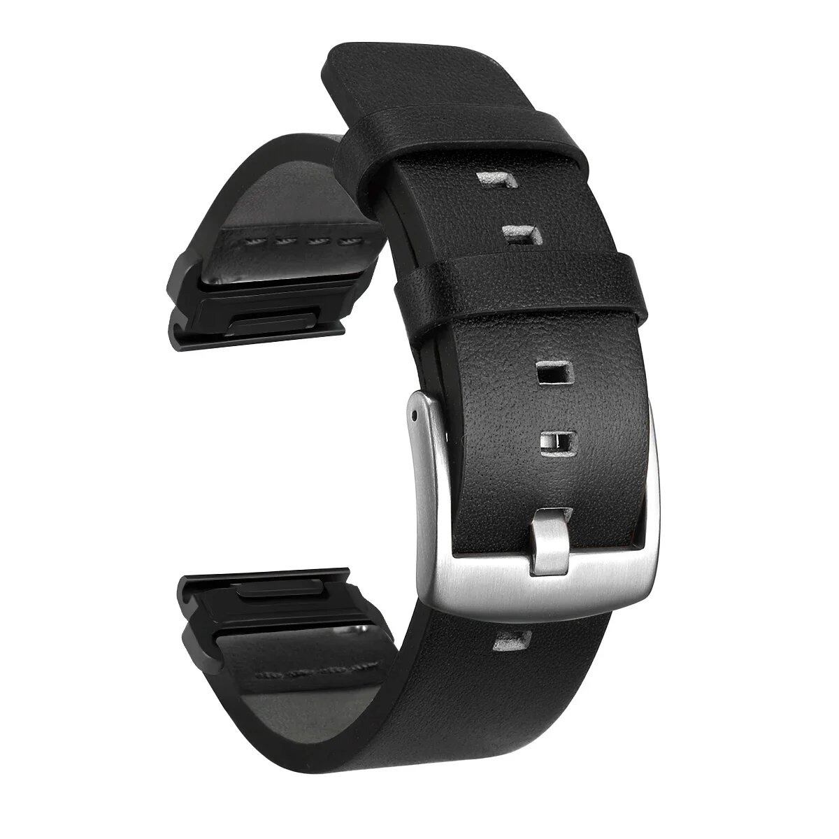 QuickFit Leather Watch Band for Garmin Fenix 6X/6 Pro/7X/7 and Forerunner 935/945/955, 22mm/26mm, Band Color: mm, Parallel Import