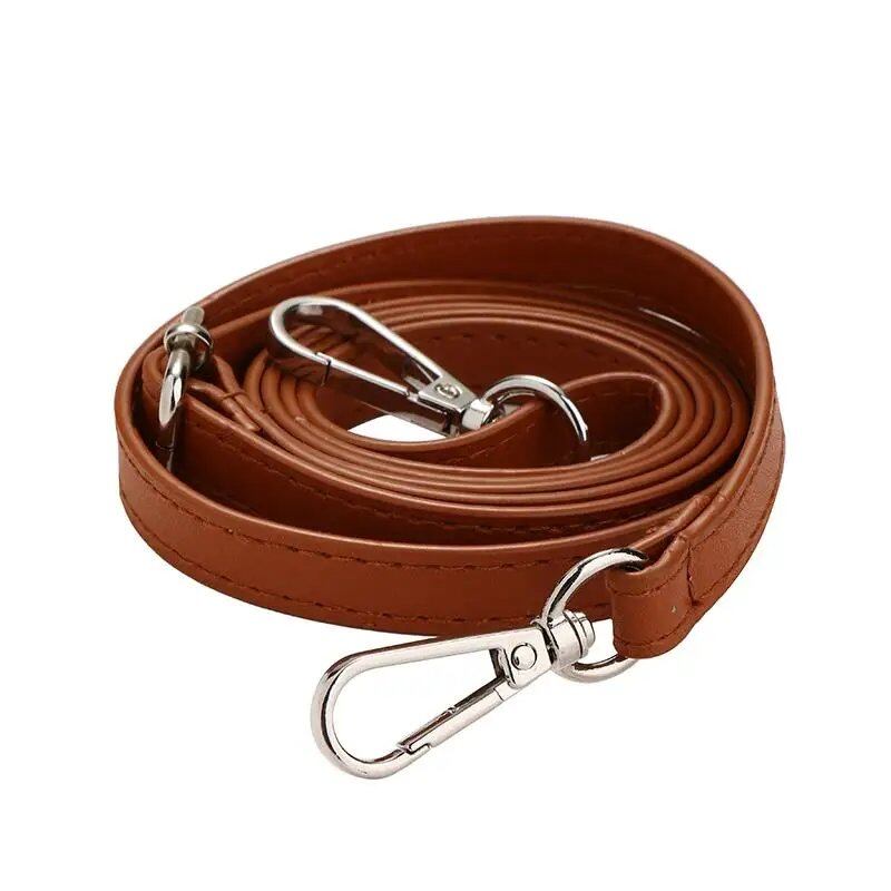 1.2cm Wide Thin Bag Belt/Shoulder Strap Replacement, Long Adjustable PU Leather Bag Strap, Bag Accessory, Color: Parallel Import
