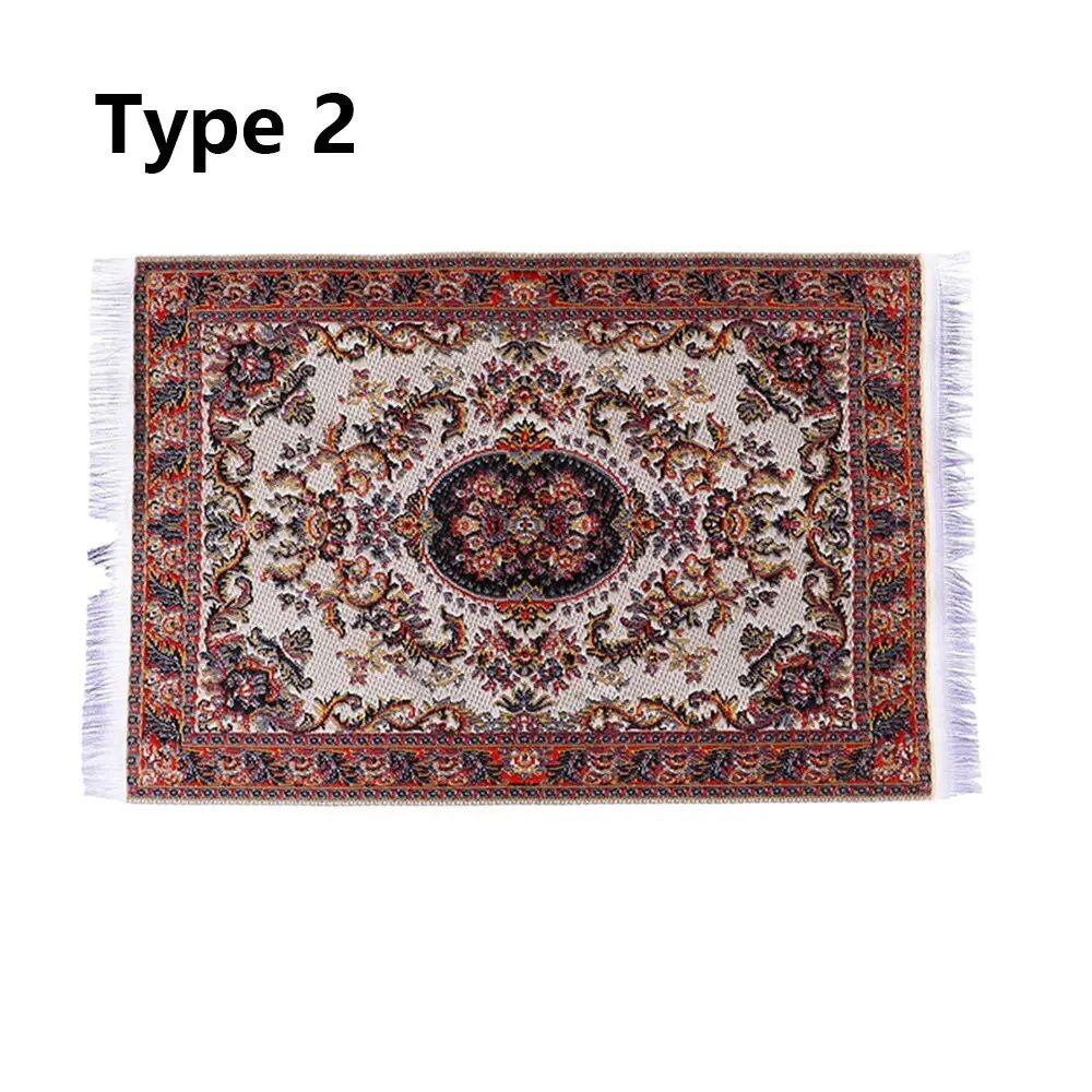 1/12 Scale Turkish Miniature Woven Rug, Dollhouse Carpet, Play House, Mini House Decoration, Floor Mat, Doll Accessories, Parallel Import