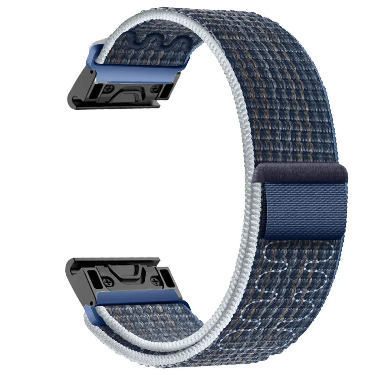 Compatible with Garmin Fenix 7X, 7 Pro, 6X, 6, 5X, 5Plus, Tactics 7, Forerunner 965, 955, and Enduro 2. 22mm/26mm nylon loop band with quick-fit strap. Band color: mm. Ships from: Parallel import.