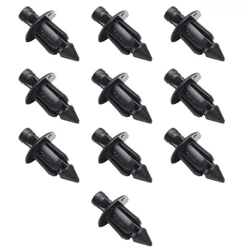 10/20/30-Piece 6mm Black Rivets, Fairing Body Trim Panel Fasteners, Screw Clips, for Honda, Suzuki, Kawasaki, Motorcycle Accessories, 0 Pieces per Pack, Parallel Import