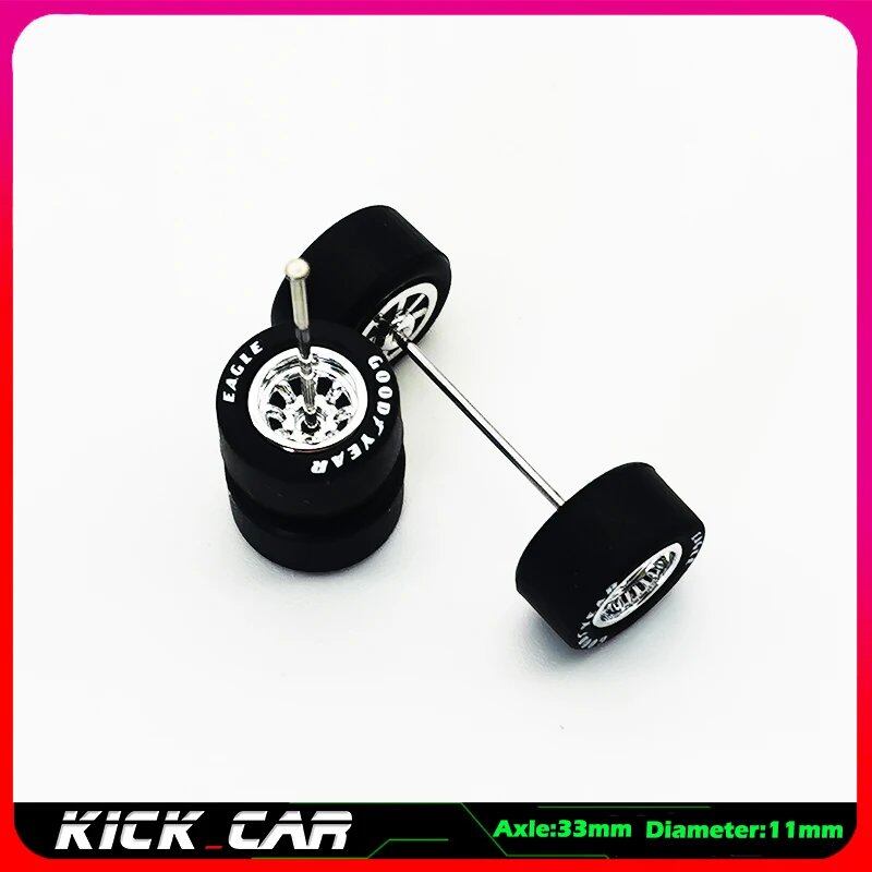 1/64 scale model car wheels with rubber tires, set of 4, ABS plastic, basic conversion parts for Hot Wheels, Tomica, and Mini GT. Color: WTS. Ships from: Parallel import.