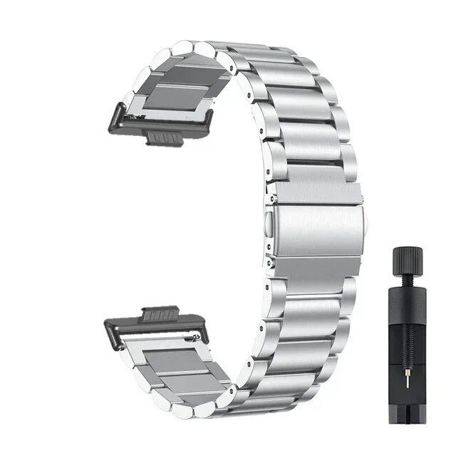 Stainless Steel Metal Band Replacement Strap for Huawei Watch Fit 3/Fit 2, Band Color: Parallel Import