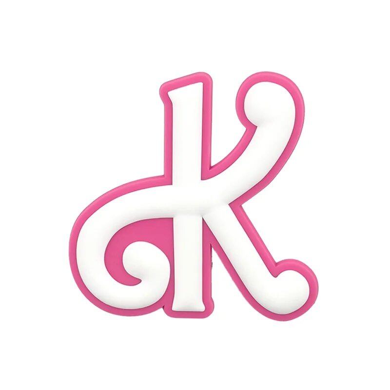 1/26 Scale PVC Pink Greek Alphabet A-Z Charm for Beach Bags, Women's Handbags, and Travel Bags (Pinky Girls) - Parallel Import