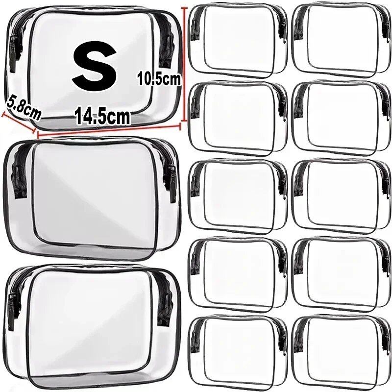 1/20 Clear PVC Storage Travel Organizer, Clear Makeup Bag, Beauty Case, Toiletry Bag, Bathroom Pouch, Size: Parallel Import