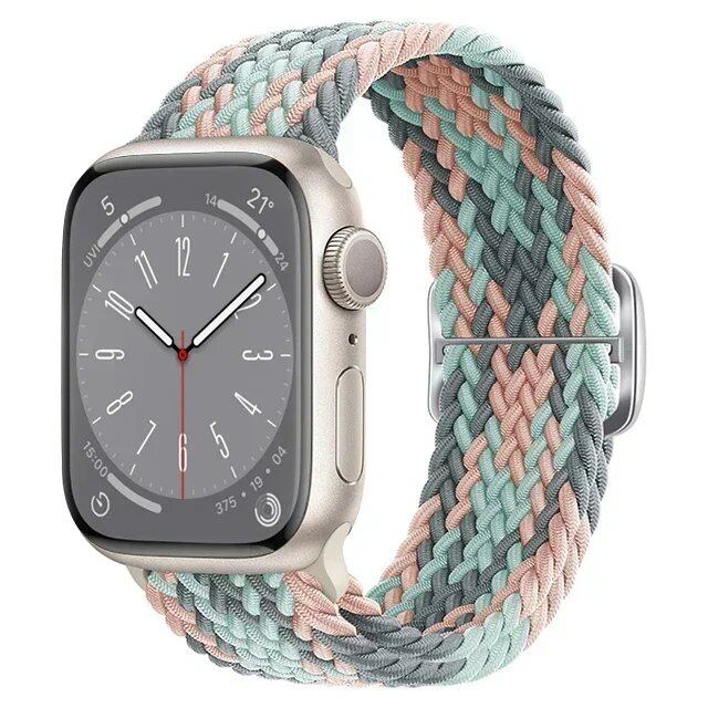 アップルウォッチUltra 2用ナイロンストラップ バンド 49mm 40mm 44mm 41mm 38mm 45mm対応 伸縮ブラidedループ ブレスレット iWatchシリーズ9/8/7/6/SE/5/4対応 バンドカラー:mm 並行輸入品