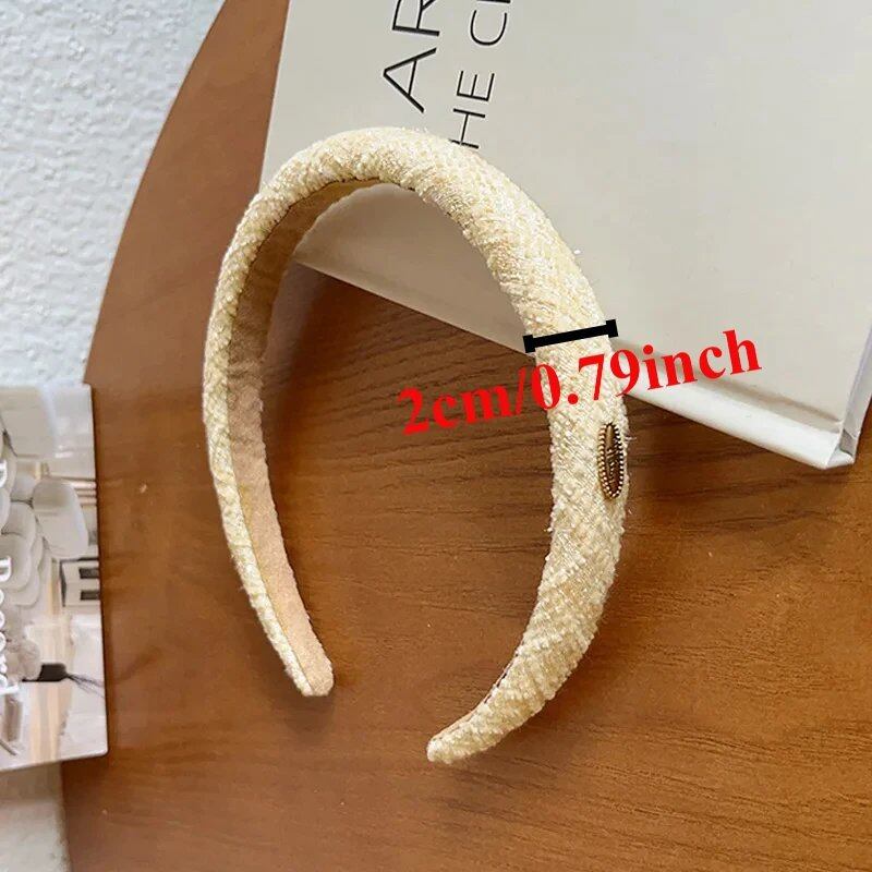 New Arrival: Elegant Bezel Retro Hairbands for Women and Girls, 1.5cm or 2cm Wide, Perfect for Weddings, Parties, and Holidays. Parallel Import.