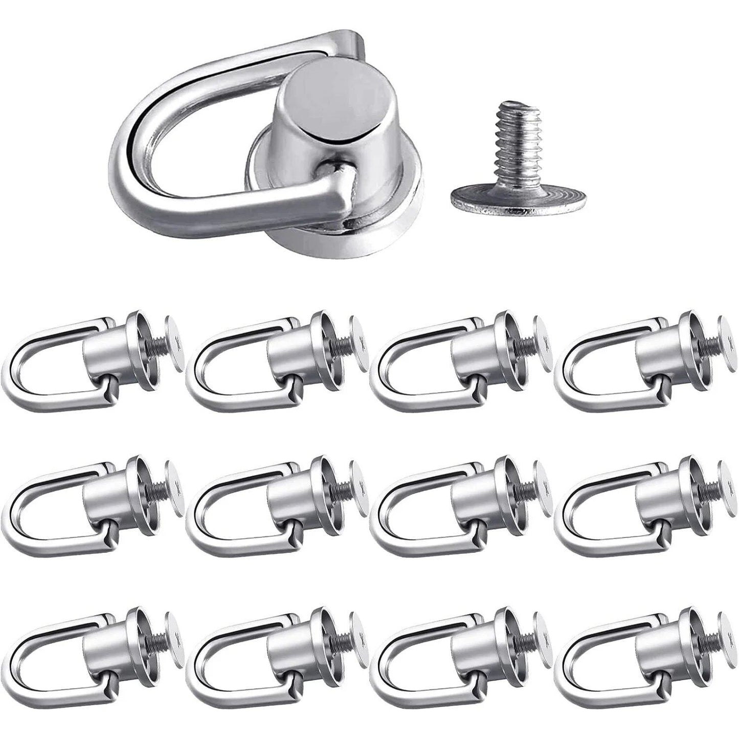 1/10 D-Ring Bag Clip Buckle, Retro Metal Double Buckle for Handbag Chain Handles, Strap Connections, Bag Hardware Accessories, Size: Parallel Import