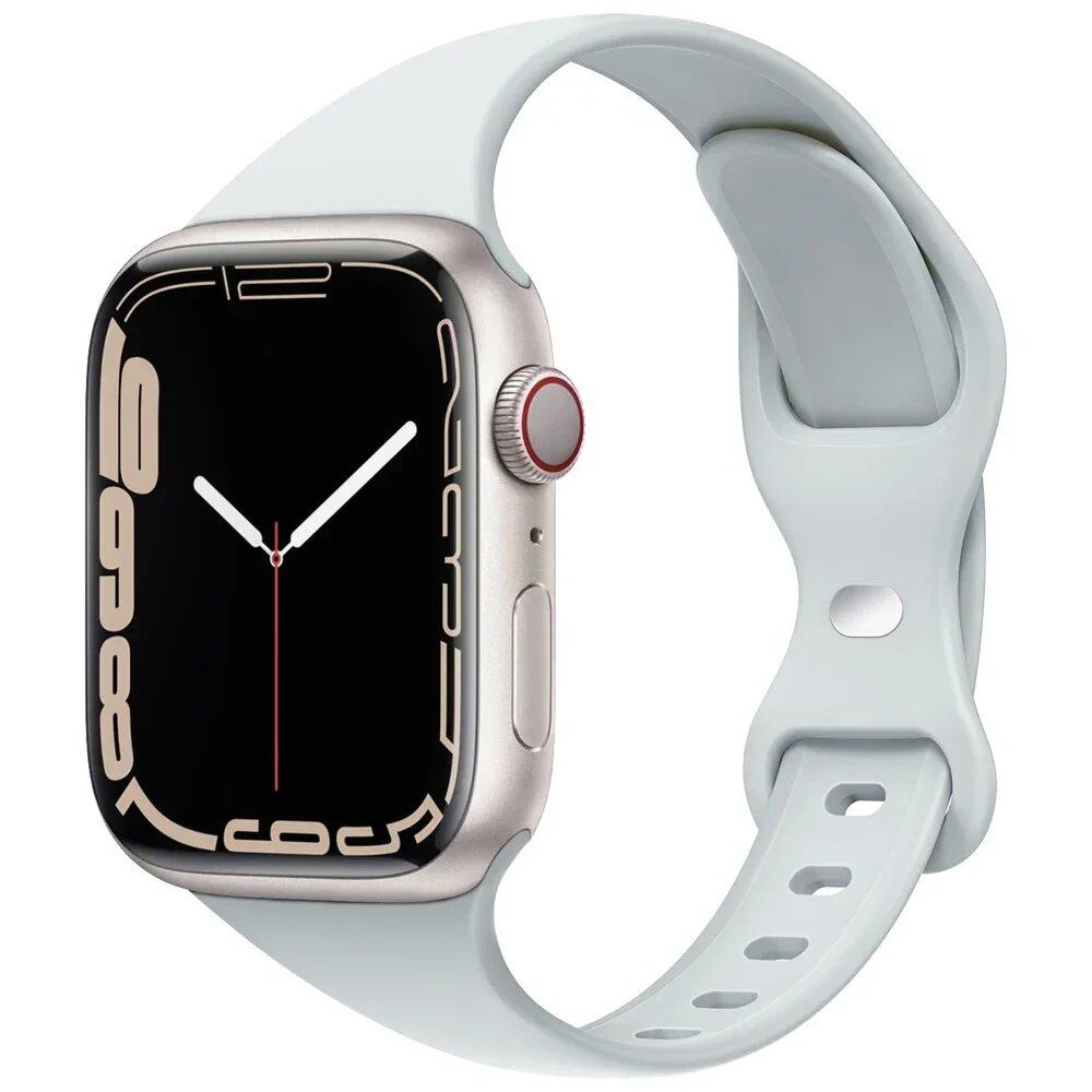 Waterproof Slim Silicone Sport Band for Apple Watch Ultra 49mm/Series 9-8-7 (41mm/45mm/44mm/40mm) - Compatible with iWatch 10 (46mm/42mm) Band Color: mm; Ships from: Parallel Import