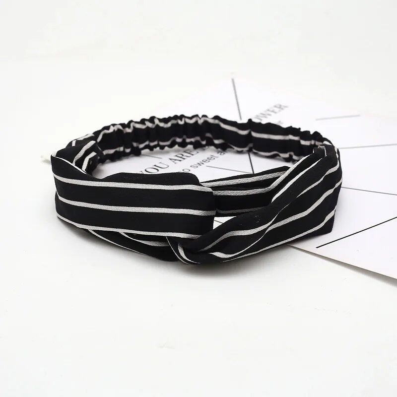 Women's Summer Bohemian Print Headband, Retro Cross Turban, Bandage Bandana, Hair Accessory, Head Wrap, Parallel Import