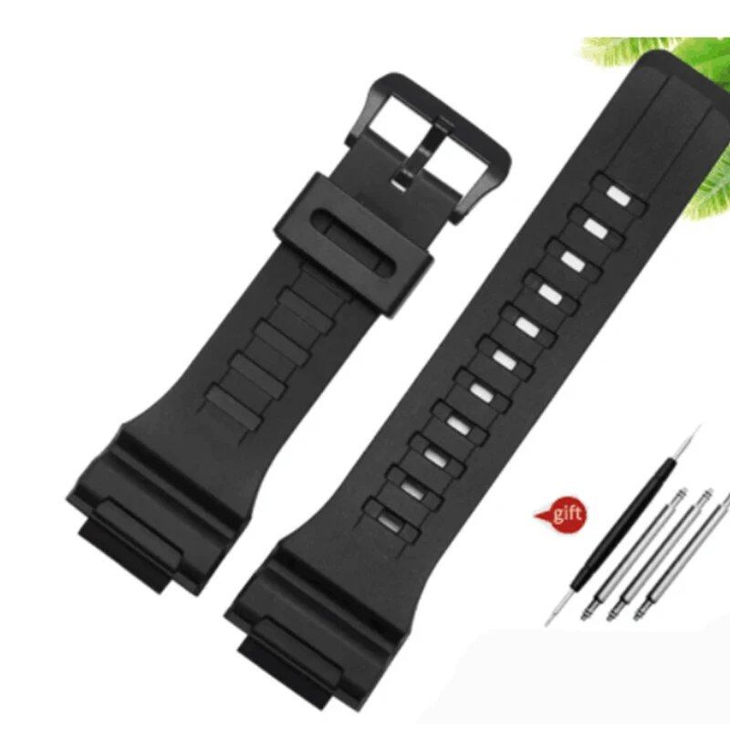 Silicone Watch Band for Casio AQ-S810W 800, W-735H, TRT-110H, AEQ-110W, AE-1000W, W-735H, SGW-300H, MRW-200H, F-180WH, Black; 18mm Width, Parallel Import
