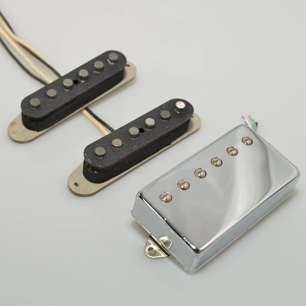 Vintage Wah V70 SSS Hand-Wound Alnico 5 Single Coil Guitar Pickup with Gray Bottom Plate, HSS Double Coil Pickup, Imported