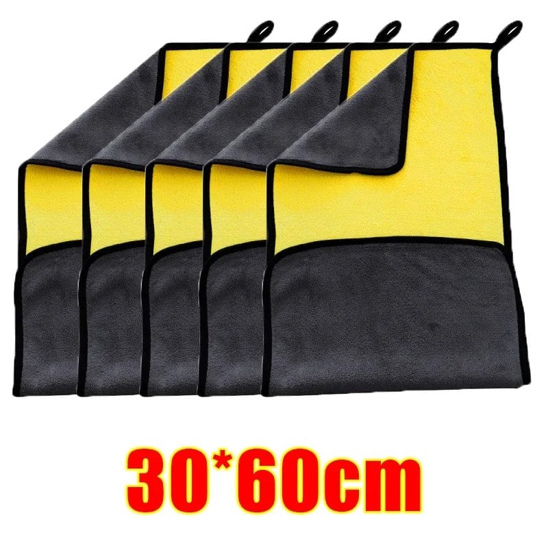 1/5-Count Car Microfiber Towel, Absorbent, Drying, Double-Layer, Car Wash, Car Care, Microfiber Cloth, Material: 0cm, Parallel Import
