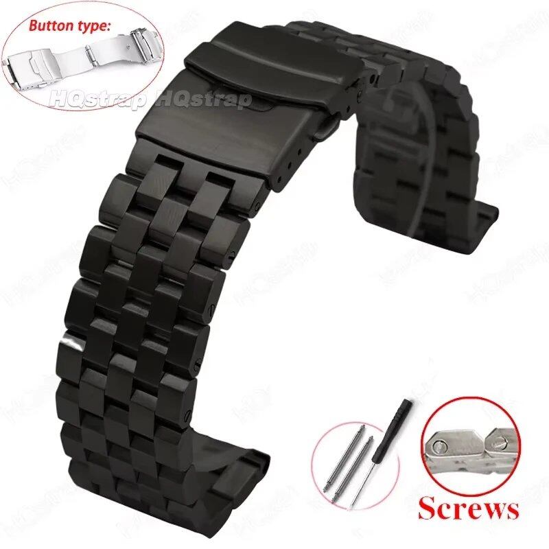 High-quality, full-solid stainless steel watch band, available in sizes 18mm, 20mm, 22mm, 24mm, and 26mm. Includes flat interface, includes tools, and is a metal watch band. Band Color: mm. Parallel import.