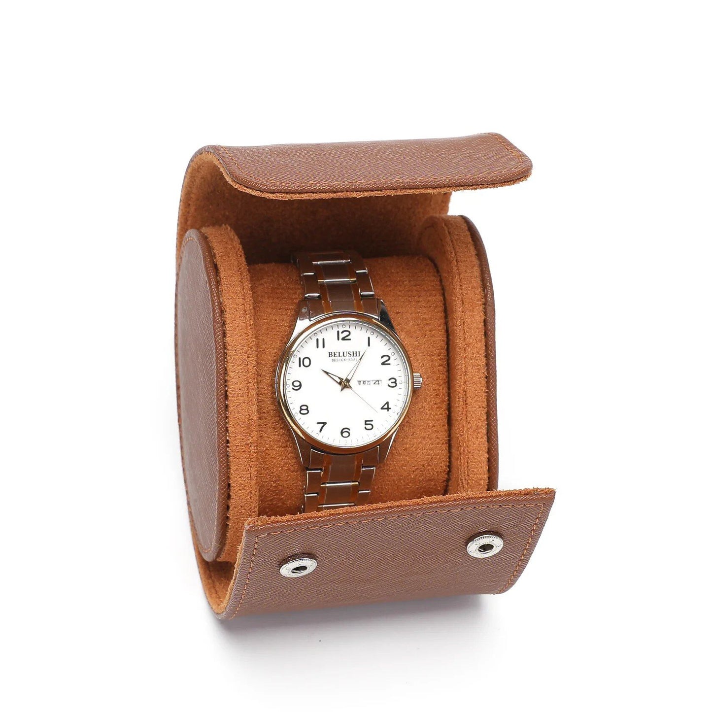Embers 2024 New Watch Roll, PU Leather, 1-Slot, 2-Slot, 3-Slot, Black/Brown, Watch Storage Bag/Watch Box, Luxury, Elegant, Stylish, Color: Parallel Import