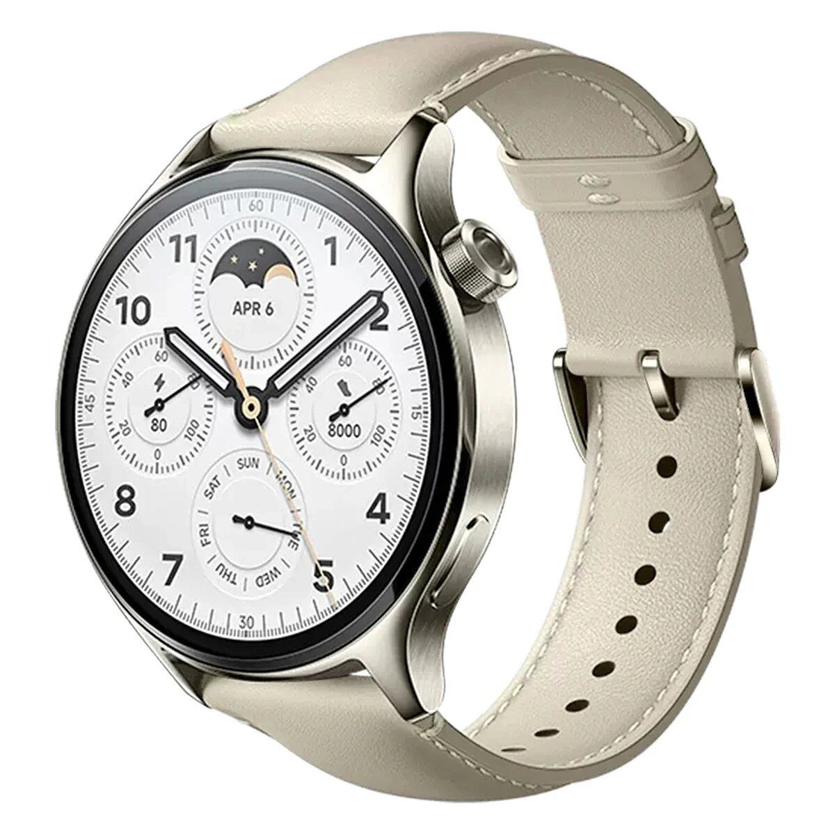 22mm Universal Calf Leather Strap Band Accessory for Xiaomi Watch S3, S1 Pro/S1, MI Color 2, and S1 Active. Band Color: Parallel Import