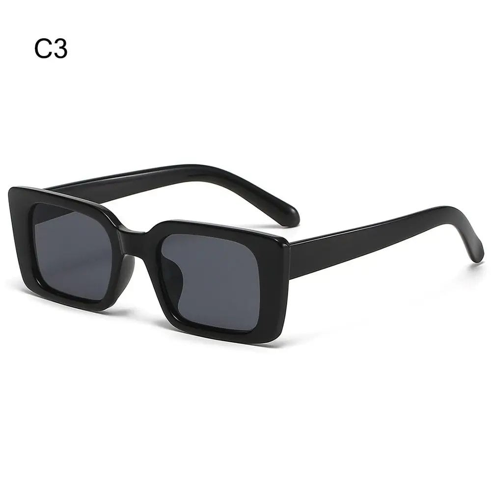 Retro Square Sunglasses for Women, Leopard Print Striped Sunglasses, UV400 Protection, Fashion Rivets, Men's Clear Gradient Sunglasses, Parallel Import