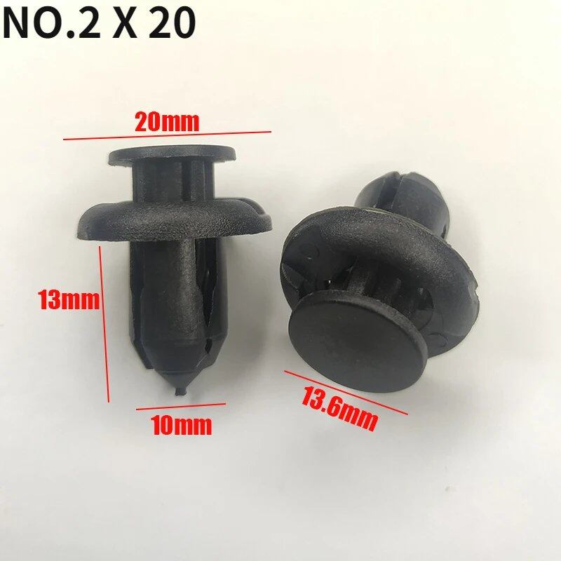 10/20/50 Pieces Bumper Clips Rivets Fender Liner Fasteners Retainers Compatible with Mitsubishi, Nissan, and Honda, 8mm, 9mm, and 10mm Holes, 0 Pieces per Pack, Parallel Import