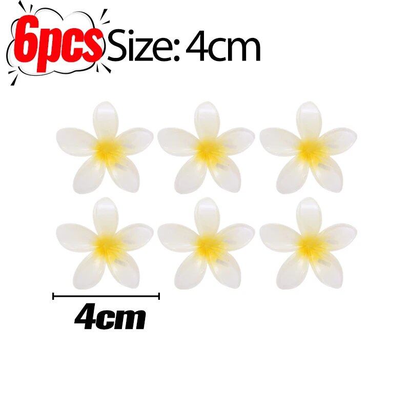 1/6 Hawaiian Gradient Flower Hair Clips for Women, Small, Stylish Head Accessories, Hairpins, Crab Barrettes, Parallel Import