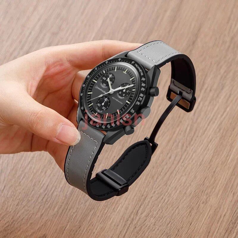 Omega x Swatch Collaboration MoonSwatch Magnetic Bracelet, Vintage-Style Silicone Strap, Replacement Watch Band, Band Color: Parallel Import