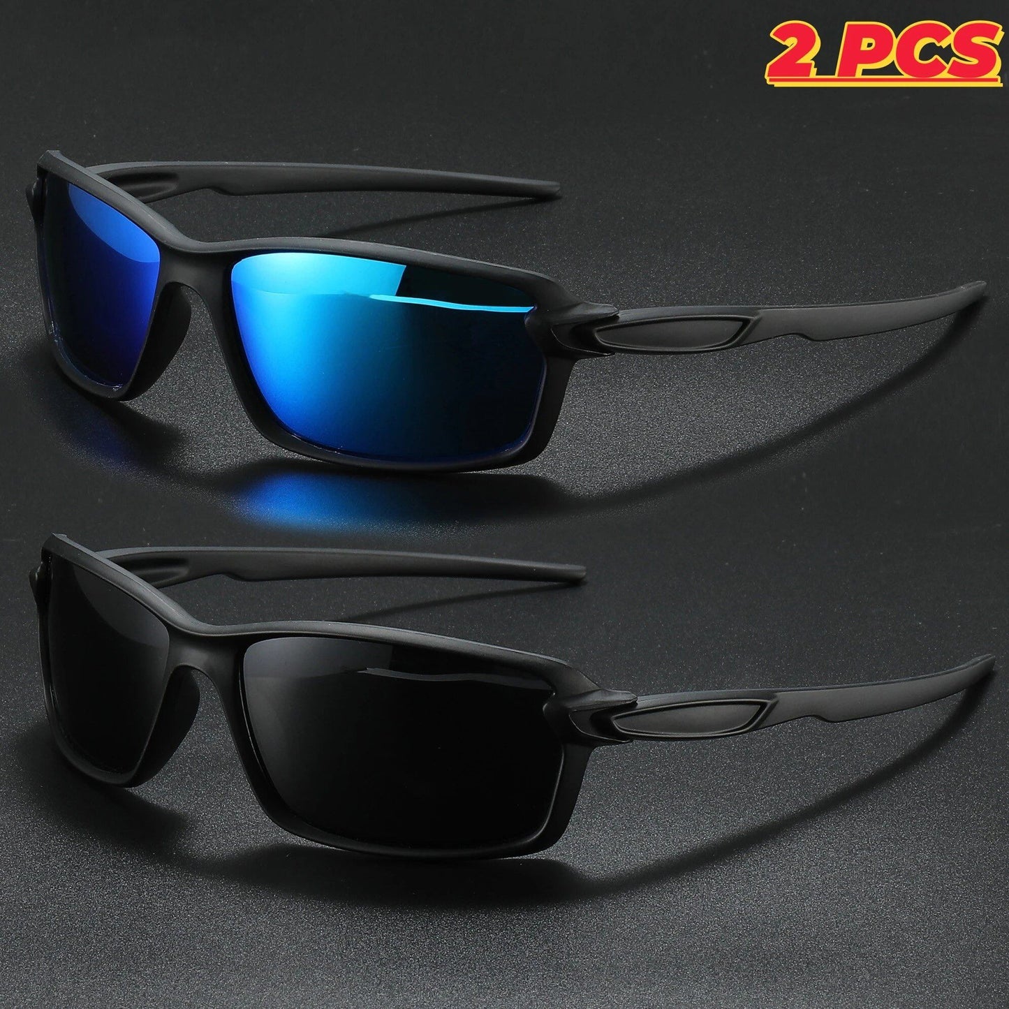 Brand New Polarized Sports Sunglasses, Square Frame, Unisex, Perfect for Running, Driving, and Fishing, UV400 Protection, Parallel Import, Set of 1, 2, or 3