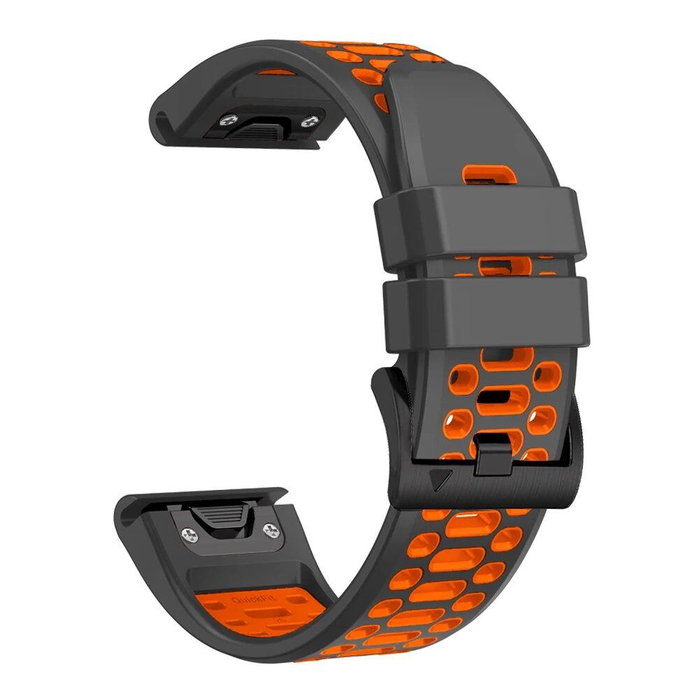 Quick-Fit Silicone Watch Strap for Garmin Instinct 2X Solar, 26mm, 22mm, Garmin Fenix 6X, 6 Pro, 5X, 5 Plus, 7X, 7, Band Color: mm, Parallel Import
