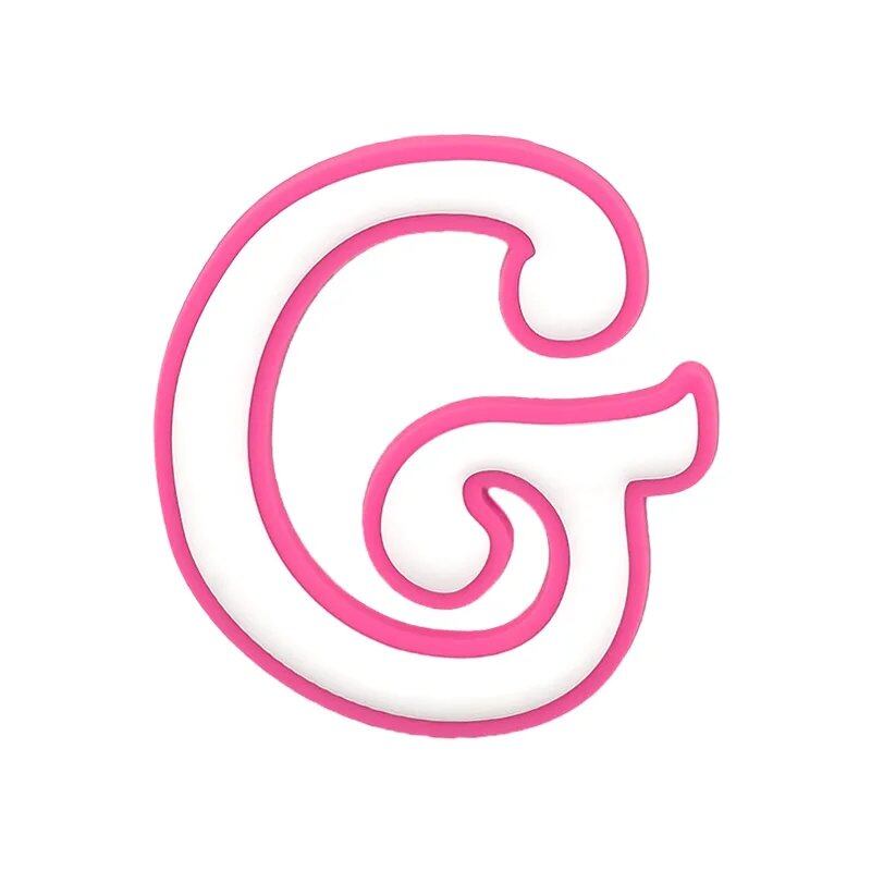 1/26 Scale PVC Pink Greek Alphabet A-Z Charm for Beach Bags, Women's Handbags, and Travel Bags (Pinky Girls) - Parallel Import