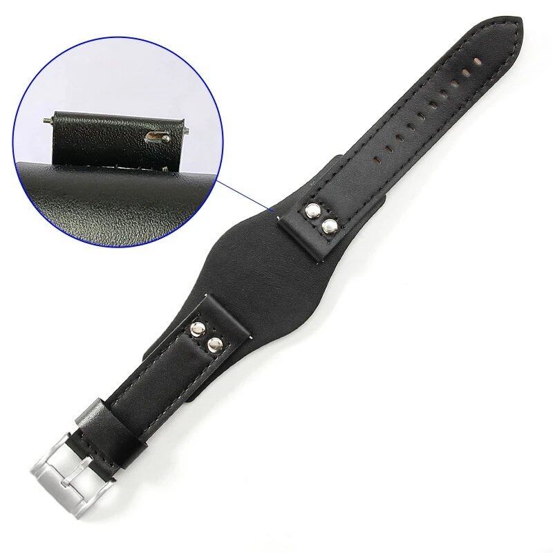 Fossil CH2564 CH2565 CH2891 CH3051対応 本革 22mm メンズ 時計バンド レザー レトロ 快適 リストバンド バンドカラー: 並行輸入品