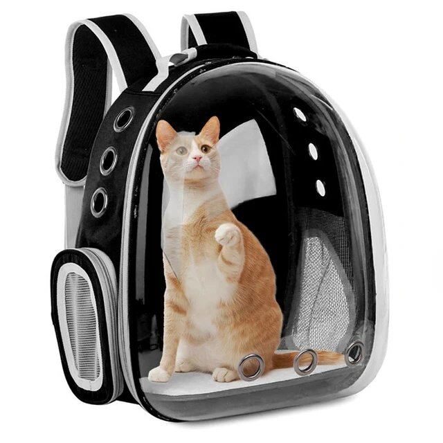 Space Pet Backpack, Breathable, Portable, Transparent Pet Cat Carrier, Puppy, Dog, Transport Carrier, Space Capsule Bag; Ships from: Parallel Import