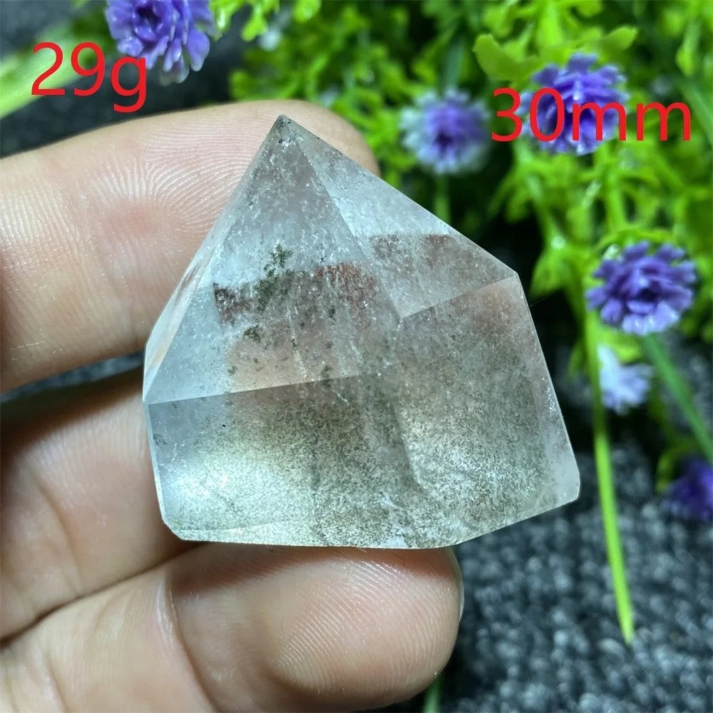 Natural Ghost Phantom Quartz Crystal Hexagonal Tower Obelisk, Spiritual Meditation, Reiki, Gift Stone, Home Decor, Parallel Import