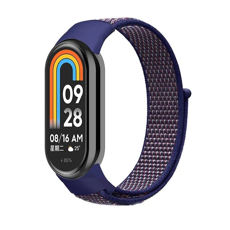 Xiaomi Mi Band 9/8/7/6/5/4/3 対応 ナイロンループストラップ NFCスマートウォッチ用交換バンド スポーツリストバンド サイズ:Mi Band 並行輸入品