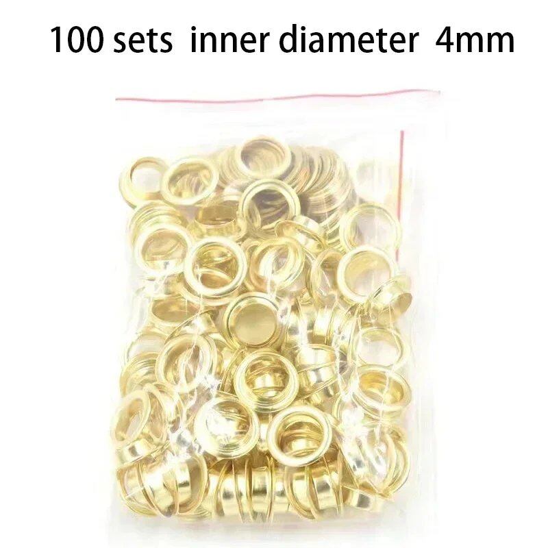 1/4-inch Grommet Eyelet Pliers Set (Includes 100 Metal Eyelets) Leather and Fabric Hole Punching Tool Kit (Imported)