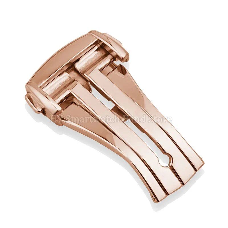 16mm, 18mm, 20mm Metal Watch Band Buckle (Stainless Steel Folding Buckle for Omega) Silver/Black Closure Deployment Clasp Accessory Band Color: No Logo Parallel Import