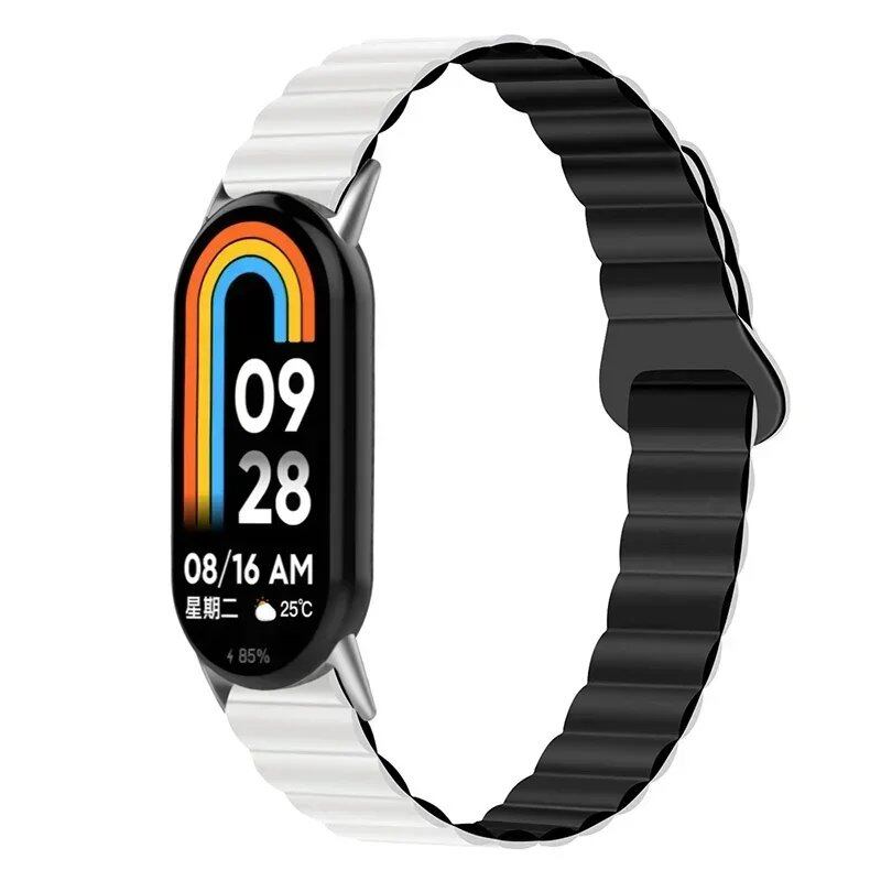 "Xiaomi Mi Band 8/9 Silicone Magnetic Strap, Sports Wristband, Accessory, Bracelet with Watch Case" Band Color: Parallel Import