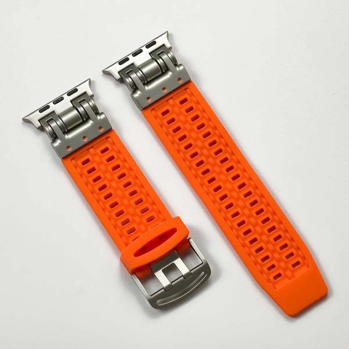 Silicone Sport Band for Apple Watch Ultra2 (49mm, 46mm, 45mm, 44mm) - Compatible with iWatch Series 10/9/8/7/6/5/4/3/2/1 and 42mm Models. Sizes: 42mm, 44mm, 45mm, 46mm, 49mm; Band Colors: Parallel Import