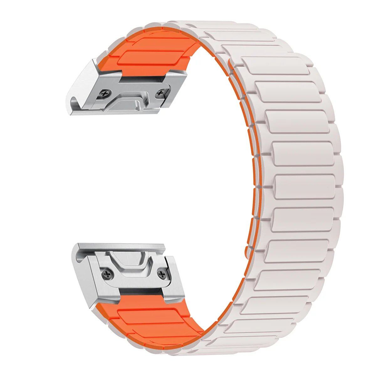26mm Magnetic Silicone Loop Bracelet Band for Garmin Fenix 7X, 7 Pro, 6X, 5X, 5 Plus, Tactix 7, Forerunner 965, 955, and Enduro 2. Band Color: ; Band Width: 26mm. Parallel Import.