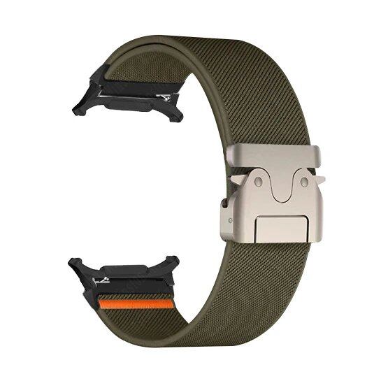 Braided Elastic Bracelet Loop Nylon Strap for Samsung Galaxy Watch 7 Ultra 47mm. Size: Galaxy Ultra 47mm; Band Color: Parallel Import.