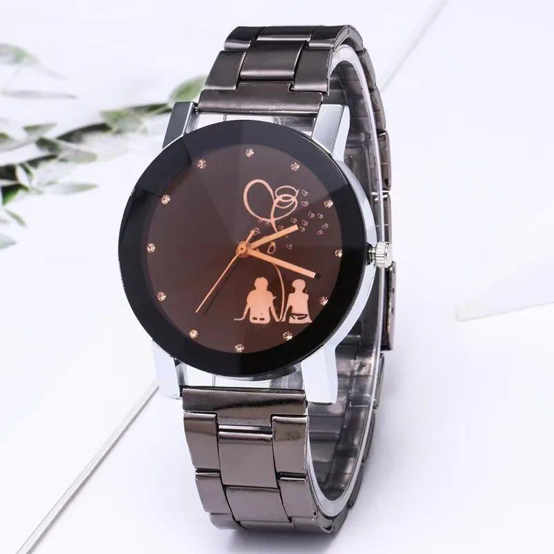 High-quality, fashionable, casual women's waterproof, luminous steel band sports watch for students and women. Parallel import.