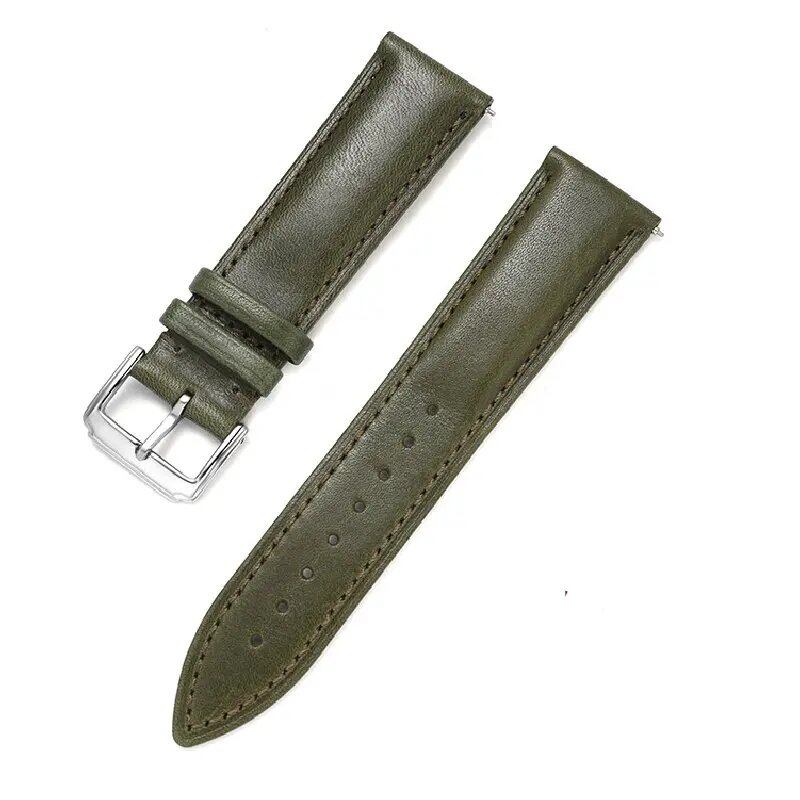 UTHAI Z36 Double-Sided Waterproof Cowhide Leather Watch Strap, Compatible with 18mm, 19mm, 20mm, 21mm, and 22mm Watches, Compatible with Huawei and Samsung Watches, Band Color: mm, Parallel Import