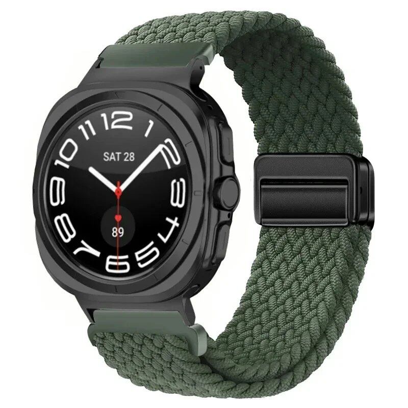 Replacement Nylon Loop Strap for Samsung Galaxy Watch Ultra (47mm) with Magnetic Buckle, Compatible with Galaxy Watch 7 Ultra, Band Color: Compatible with Galaxy Watch Ultra; Band Width: Compatible with Galaxy Watch Ultra (Parallel Import)