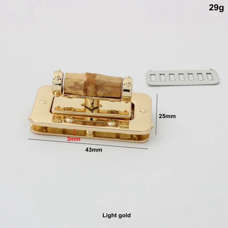 2~10個セット 5色展開 43X25mm 61X33mm バッグロック バックル ツイストロック 竹調 ターンロック サイズ: 並行輸入品