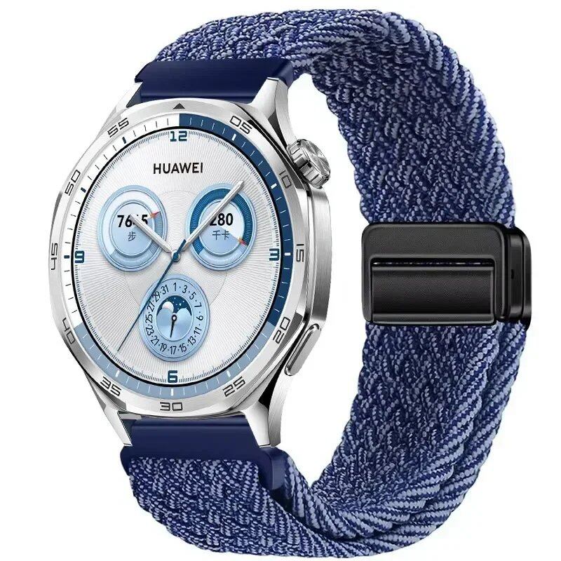22mm Nylon Loop Strap for Huawei Watch GT5 Pro / GT4 / GT3 / GT2e (46mm) - Compatible with Huawei Watch 4 / 3 Pro Wristband Accessory, Band Color: ; Band Width: 22mm, Parallel Import