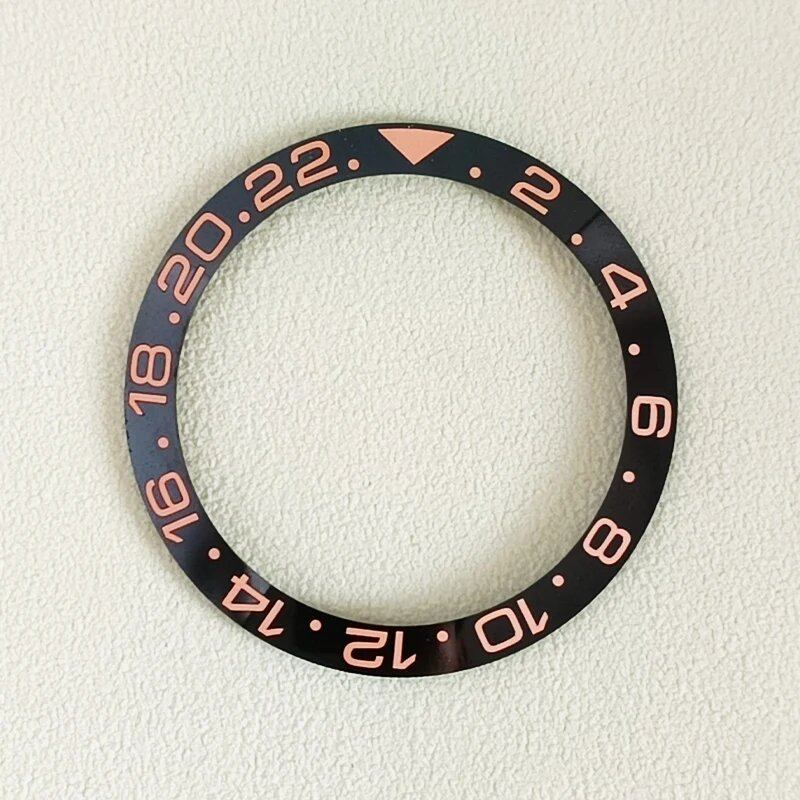 38mm High-Quality Ceramic Bezel with Popular GMT Two-Tone Insert Ring, Inner Diameter 30.5mm, Compatible with 40mm Men's Watches, Color: 0, Parallel Import