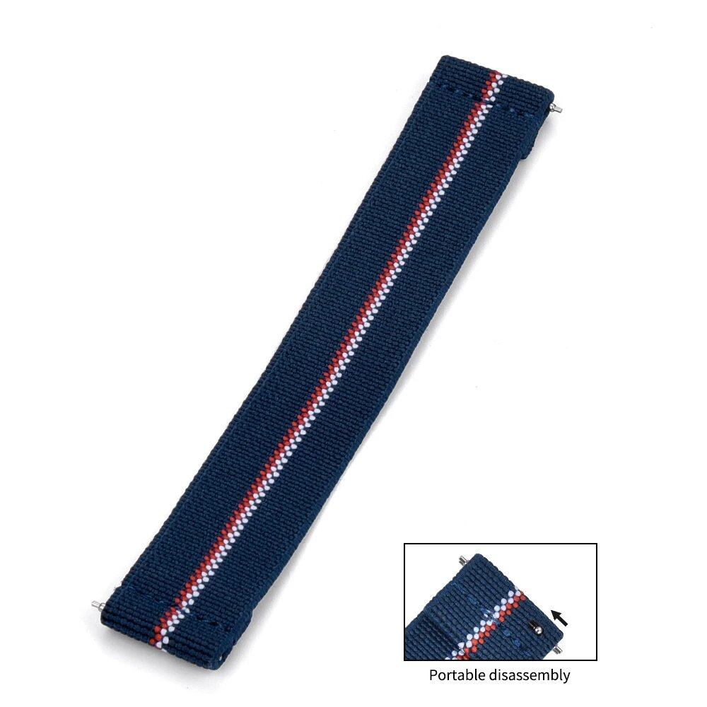 13cm Pale Blue Premium Grade Hook and Loop Adhesive Watch Band, 18/19/20/21/22mm Nylon Replacement Watch Strap, Band Color: mm, Parallel Import