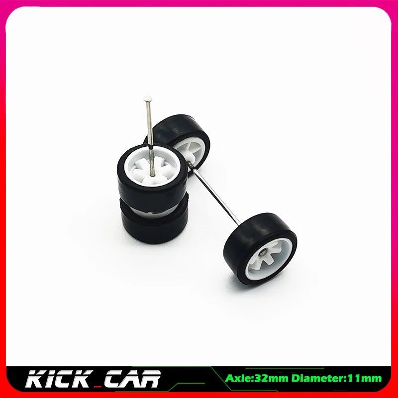 1/64 scale model car wheels with rubber tires, set of 4, ABS plastic, basic conversion parts for Hot Wheels, Tomica, and Mini GT. Color: WTS. Ships from: Parallel import.