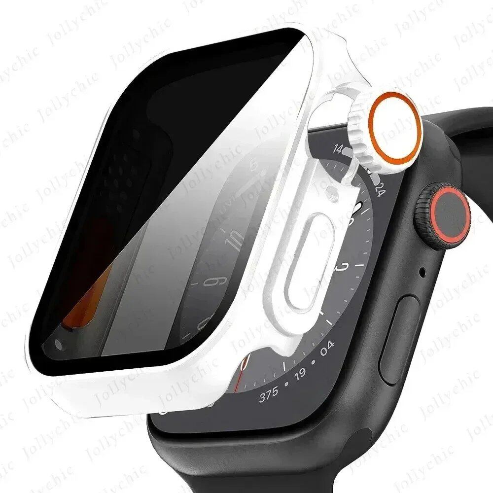 アップルウォッチ ケース Apple Watch Series 9/8/7/6/5/4 SE 44mm 45mm 41mm 40mm対応 ウルトラプライバシー強化ガラス画面保護ケース 並行輸入品
