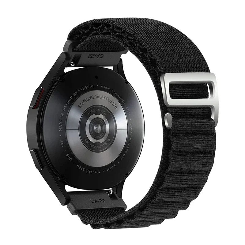 Nylon Alpine Loop Wristband for Samsung Galaxy Watch 6/4/5/Pro/Classic (45mm, 44mm, 40mm, 20mm, 22mm), Compatible with HUAWEI GT 2e/3, Band Color: Parallel Import