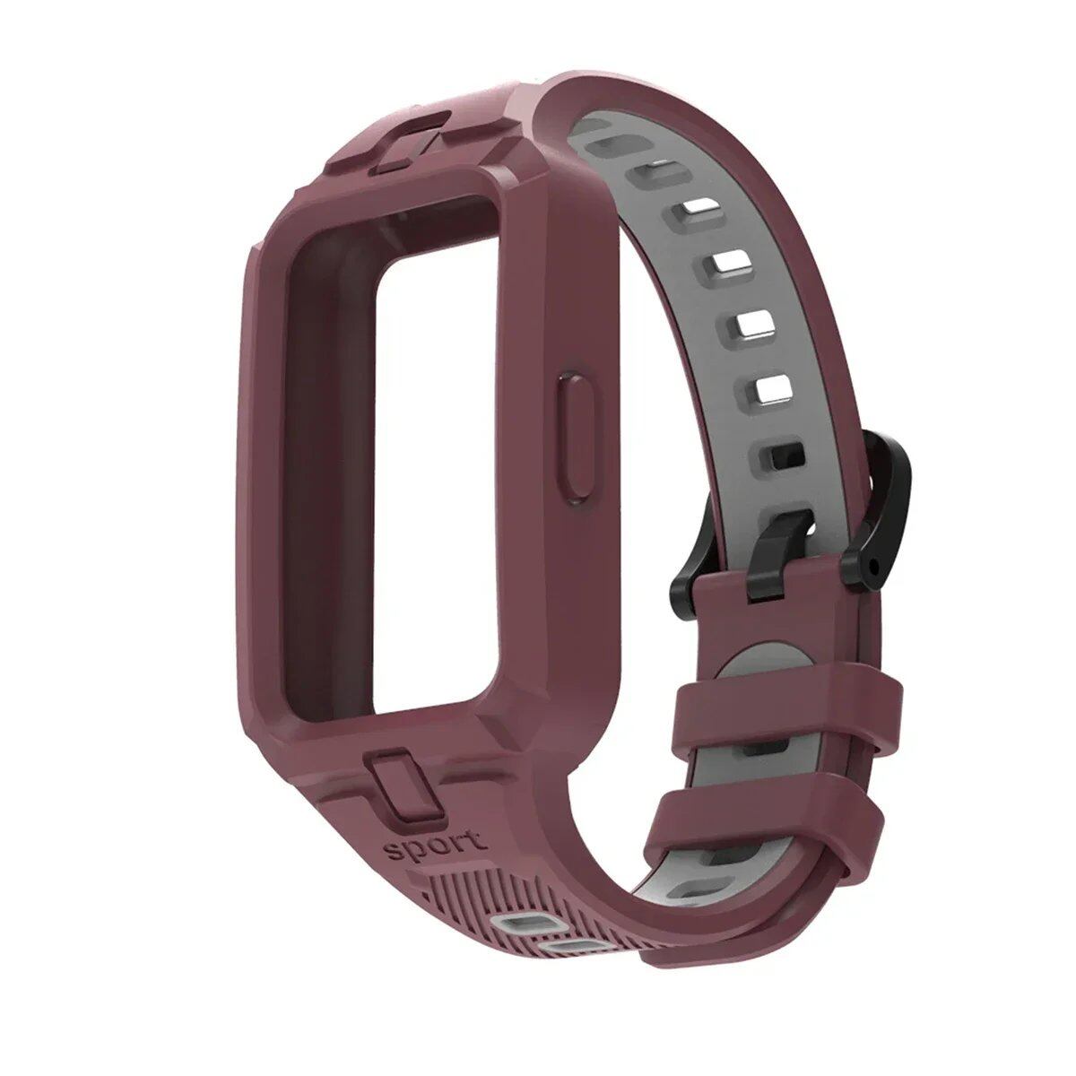 Huawei Band 9/8/7/6 用シリコンバンド スマートウォッチ交換用ストラップ スポーツ用通気性ストラップ バンドカラー: 並行輸入品